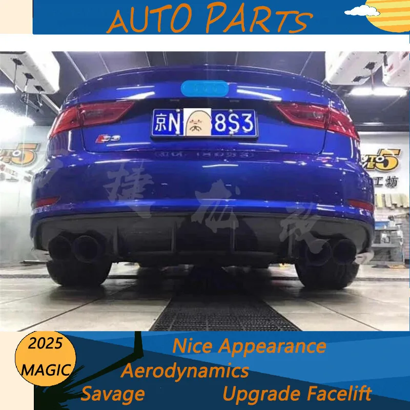 Подходит для Audi A3 Sport S3 со модифицированной губкой из углеродного волокна задней