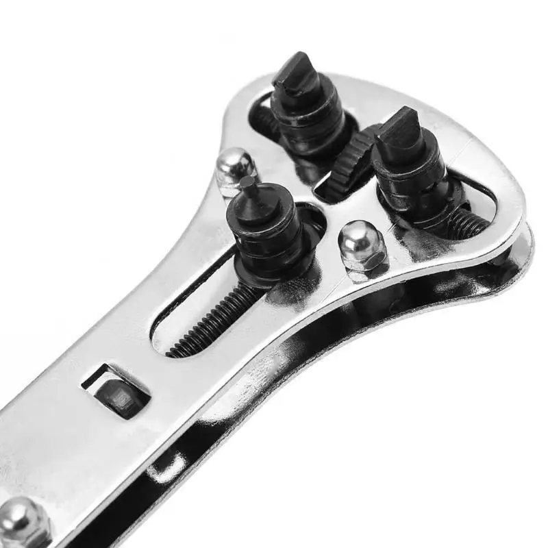 Watch Repair Tools Kit Adjustable Screw Back Remover Wrench Watch Case Opener 3jaw Open Cover