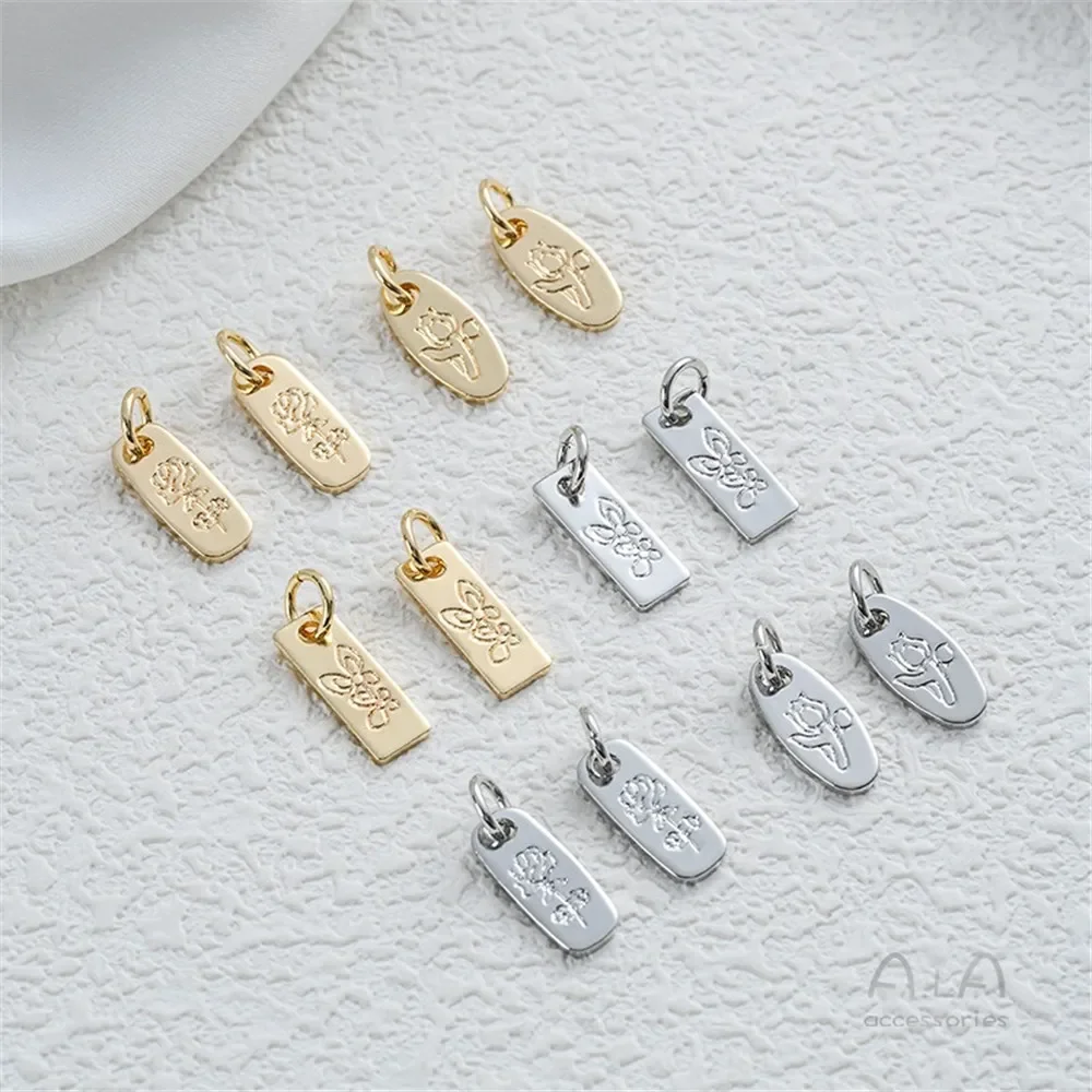 14-каратное золото роза двойная бабочка тюльпан маленькая бирка DIY удлинитель