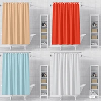 solid color shower curtain modern minimalist waterproof cheap ready made bathroom curtain with hooks custom made bathtub screen