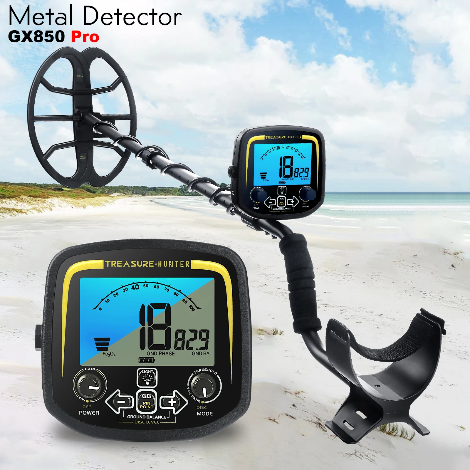 

New Metal Detector Professional Pinpoint Positioning Underground Gold Detecting Portable Adjustable Tracker Detector De Metales