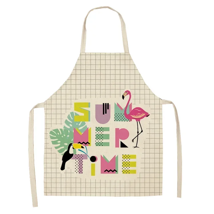 Фартук Кухонный непромокаемый из хлопка и льна 68 х55 см