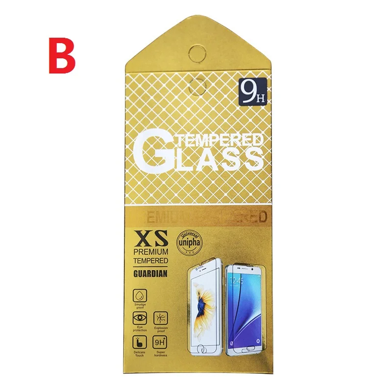 100pcs/lot Universal Paper Retail Package Packaging Box For iphone13pro max 12mini Tempered Glass Screen Protector Film
