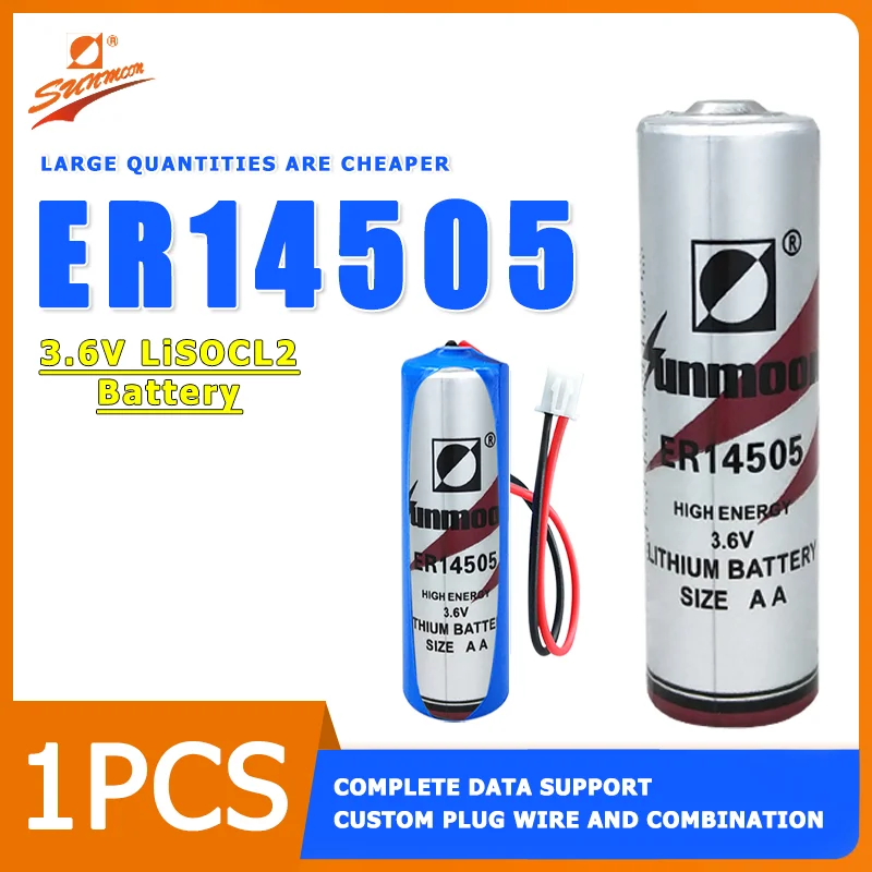 SUNMOON ER14505 AA литиевая батарея 3 6 В интеллектуальный счетчик воды расходомер ПЛК