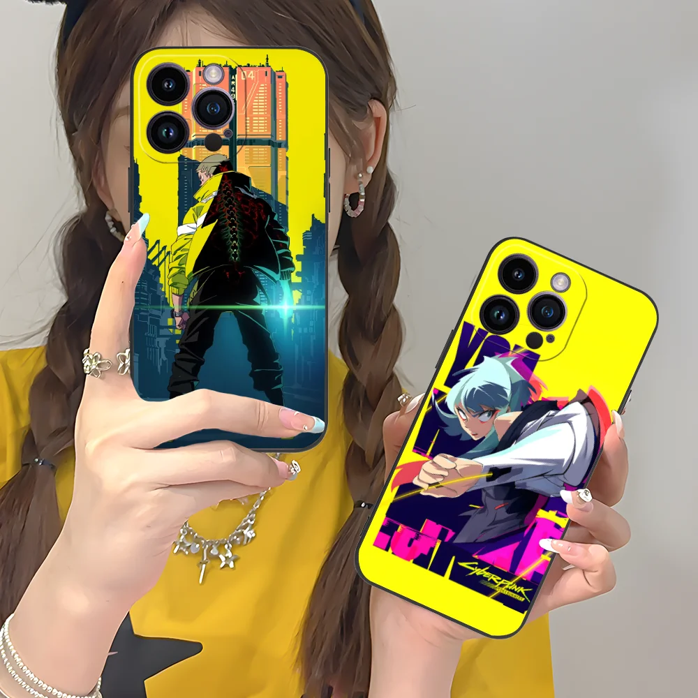 Чехол для телефона Punk Lucy Sasha Rebecca iPhone 16 15 14 13 12 11 X XR XS 8 7 Pro Max Plus Mini черный чехол