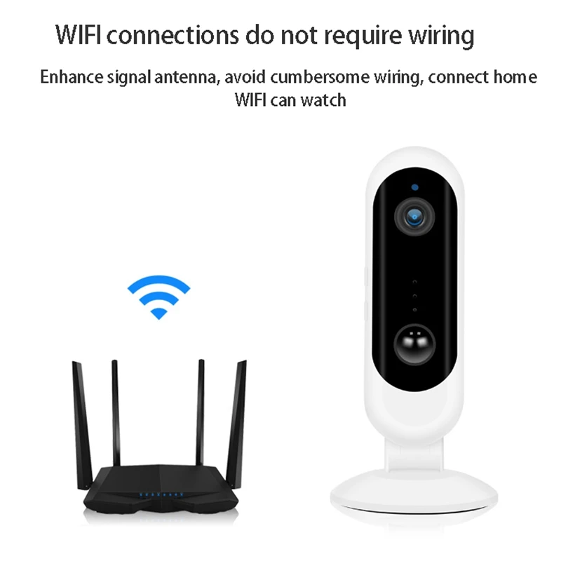

GH9 Wifi Indoor Surveillance Camera 100% Wireless Web Infrared Night Vision Cloud Storage Suitable For Home Shop Office