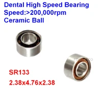 5pcs High Speed Handpiece Dental Bearing 2.38x4.76x2.38mm Cartridge Turbine Rotor Ceramic Ball 1:5 Speed Increase SR133