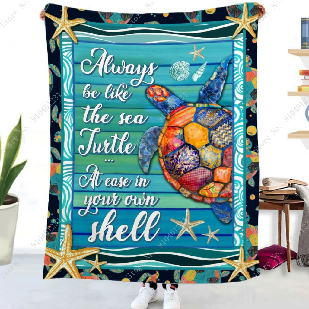 

Фланелевое Одеяло с 3D-принтом для моей дочери, домашний текстиль серии морская черепаха, одеяло для сна, подарок на день рождения, простыня