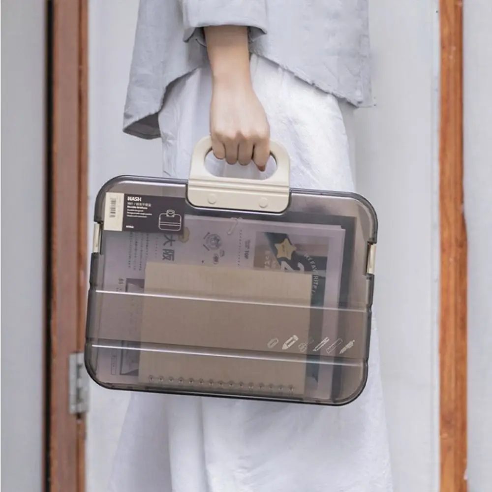 

Paper Holder Receipt Document Storage Box A4 File Organizer Box Certificates Storage Case Classification Folder