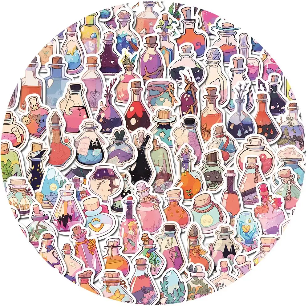 100 шт. водостойкие наклейки в виде бутылки для скейтборда