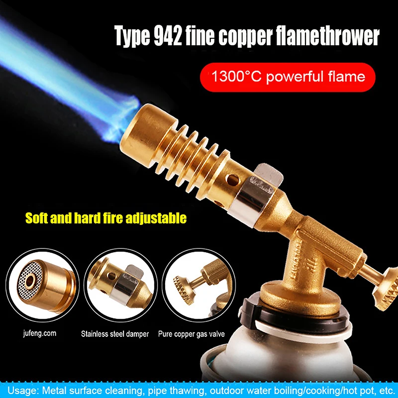Портативная Сварочная горелка огнемет высокотемпературный латунный Газовый