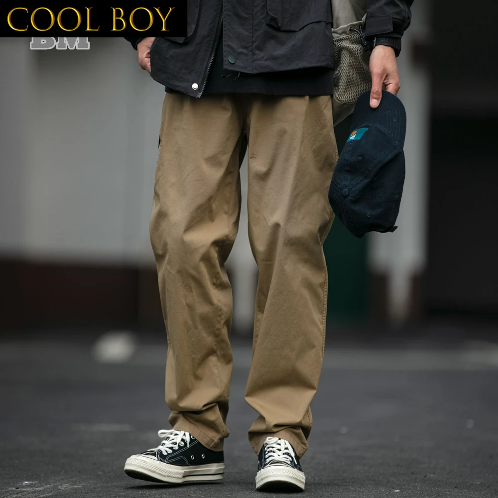 

J BOYS Boutique Japanese Streetwear Loose Straight Cargo Pants Men Clothing Harajuku Black Casual Trousers Korean Fashion Trendy