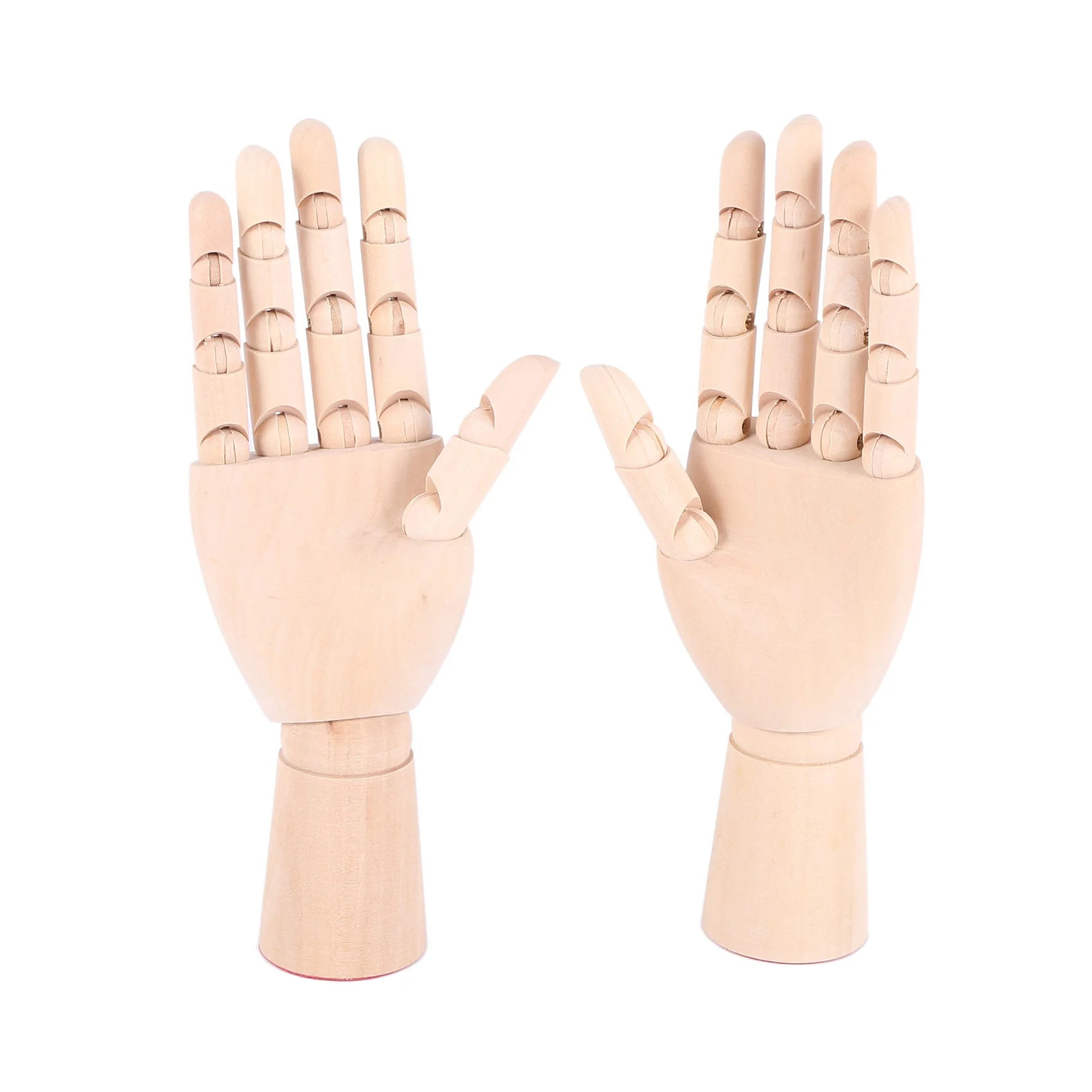 

7inch Wooden Sectioned Opposable Articulated Left/Right Hand Figure Manikin Hand Model for Drawing Sketching Painting (Left+R