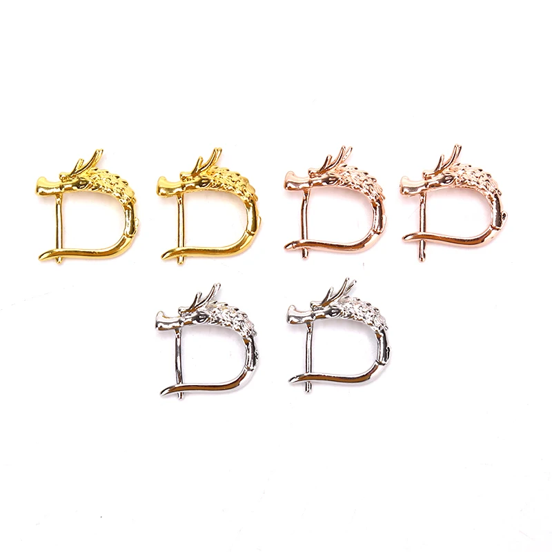 

Punk Animal Dragon Stud Earrings Gold Silver Color Korean Men Women Studs Earring For Male Female Party Jewelry Gift 2022 New