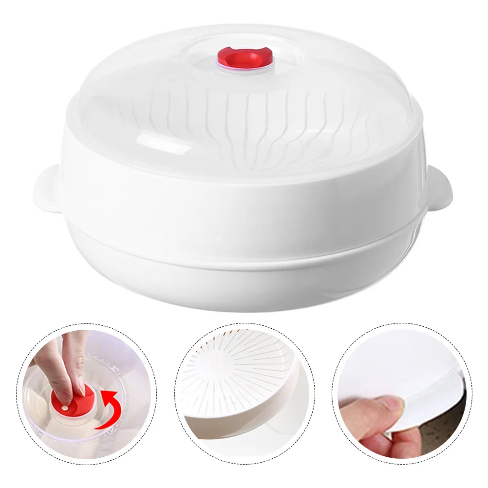 

Microwave Cookware Asian Steamer Containers Lids Vegetable Steamer Clear Cookware Bao Bun Steamer Miniature Microwave Steamer