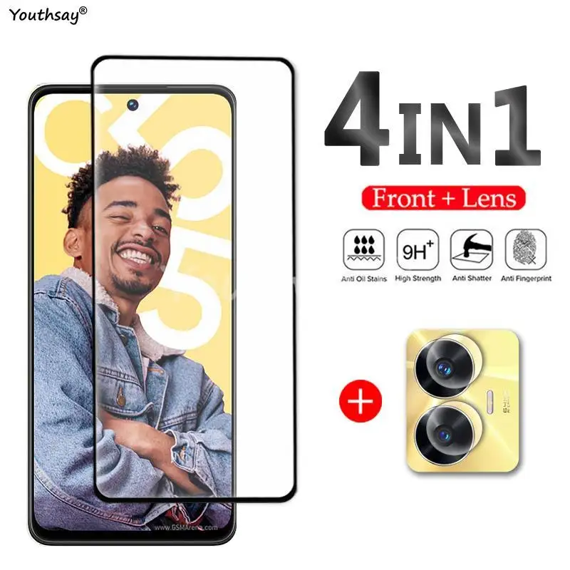 Для Realme C55 Защитная пленка для экрана стекло Realme C55 закаленное стекло полная клейкая пленка для объектива для Realme C55 C35 C31 C25 C25S