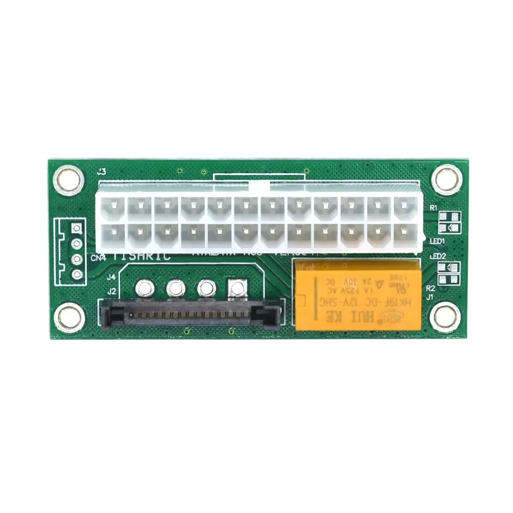 

Black Dual PSU Power Supply Sync Adapter Add2psu ATX 24Pin To 4pin/SATA Molex Synchronous Connector Riser Cable Miner