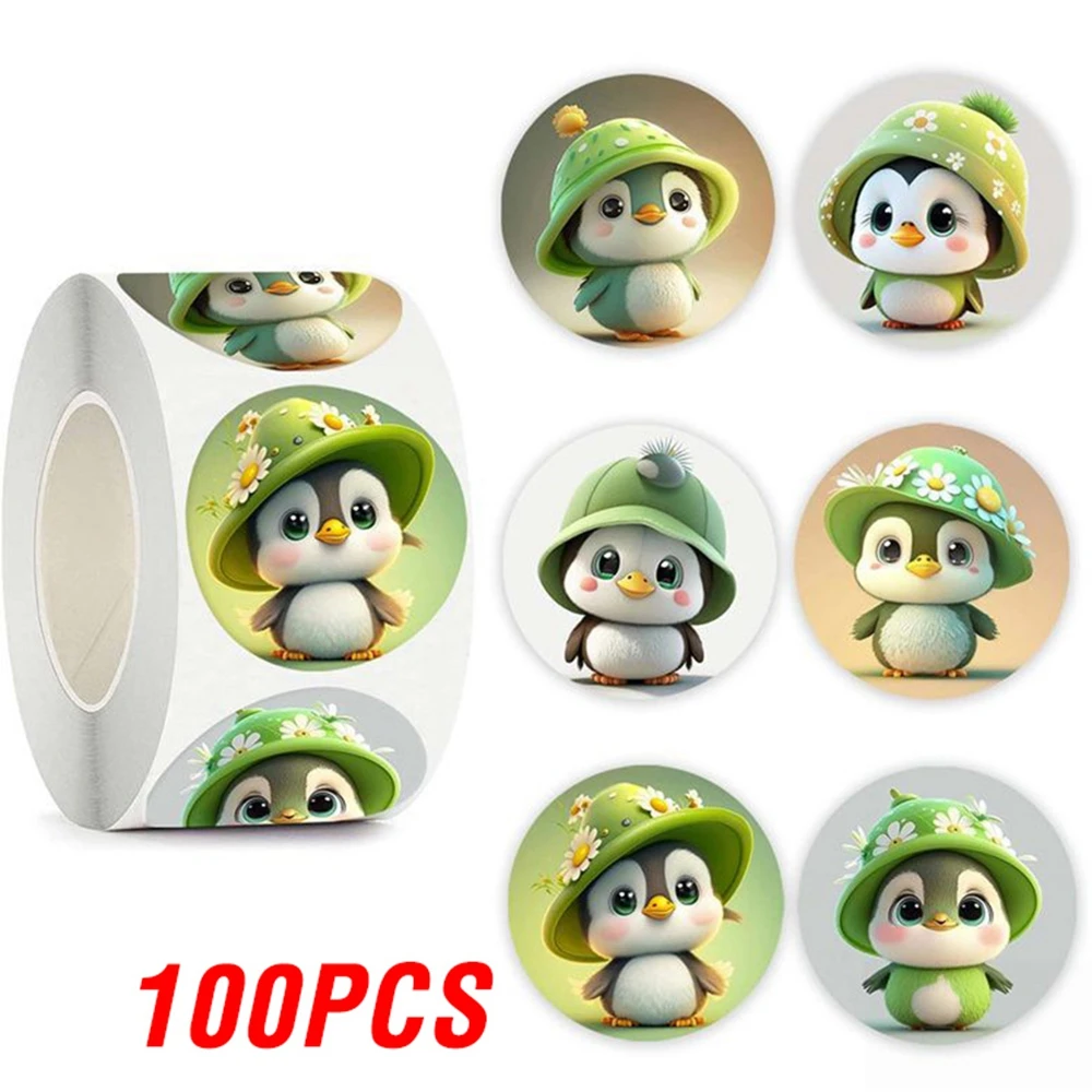 

Рулонные наклейки с пингвинами