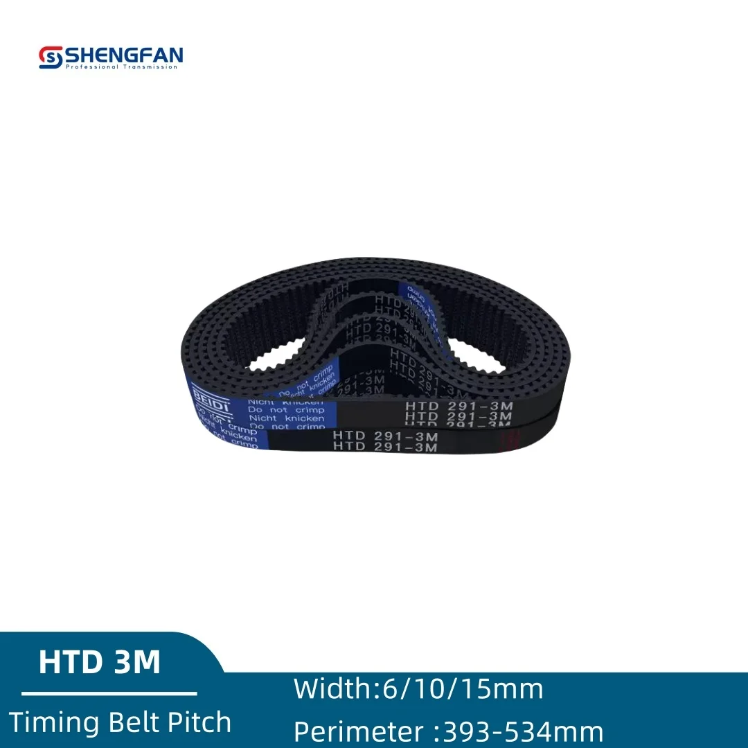HTD3M Шаг ремня ГРМ ширина 3 мм 6/10/15/20 по периметру 393-534 закрытые резиновые приводные