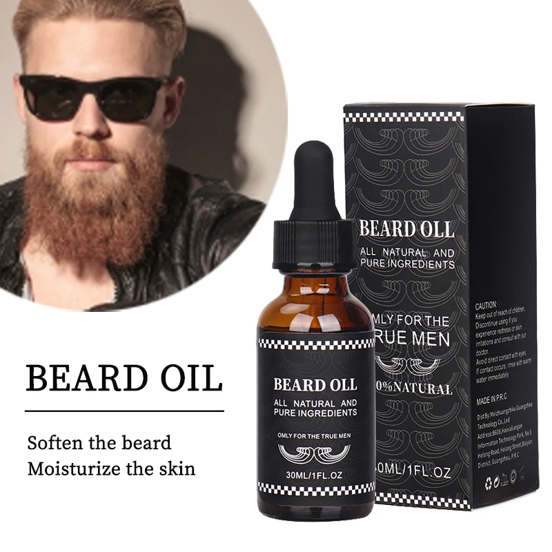 

30Ml Beard Growth Essential Oil Natural Effective Beard Nourishing Liquid Men'S Beard Care Products
