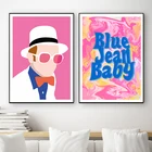 Elton Джон розовый иллюстрационный постер, Картина на холсте, музыкальные поклонники, подарки, настенные художественные принты, суперзвезда, декоративная картина для гостиной