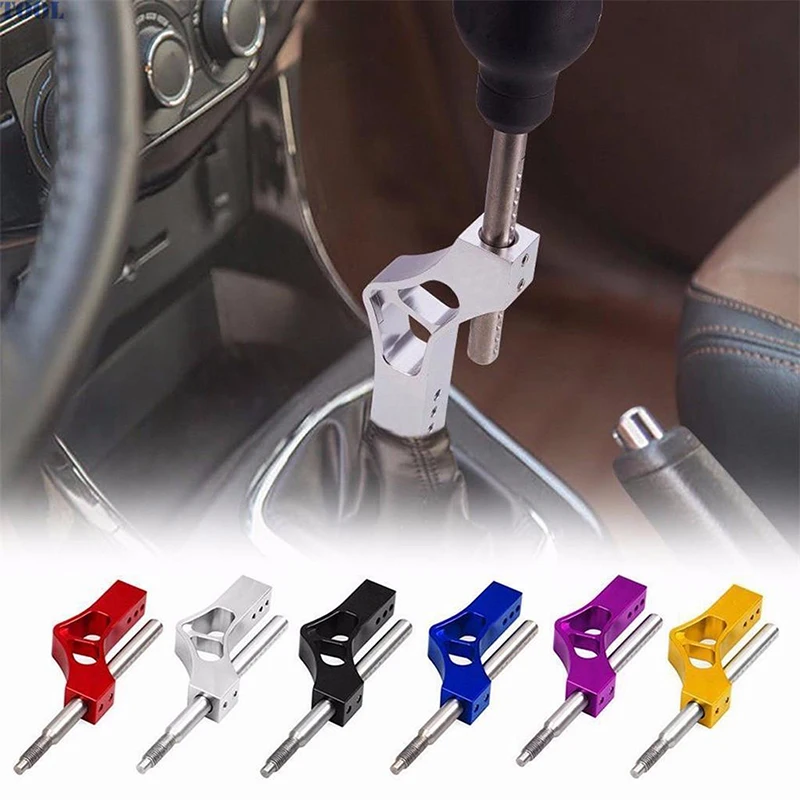 

Aluminum Adjustable Height Lever Car Gear Shift Knob Extender Shifter Extension Single Bend Car Shifter Extender