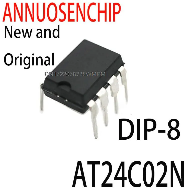 Новые и оригинальные DIP8 AT24C02 DIP, новые и оригинальные AT24C02N, 10 шт.