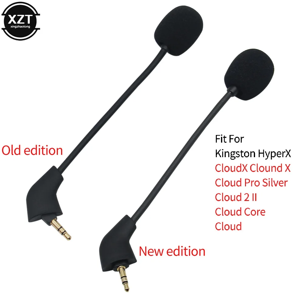 Game Microphone 3.5mm Microphone Mic Booms With Noise Cancelling Detachable Foam Cover For Kingston HyperX Cloud Mix Headsets