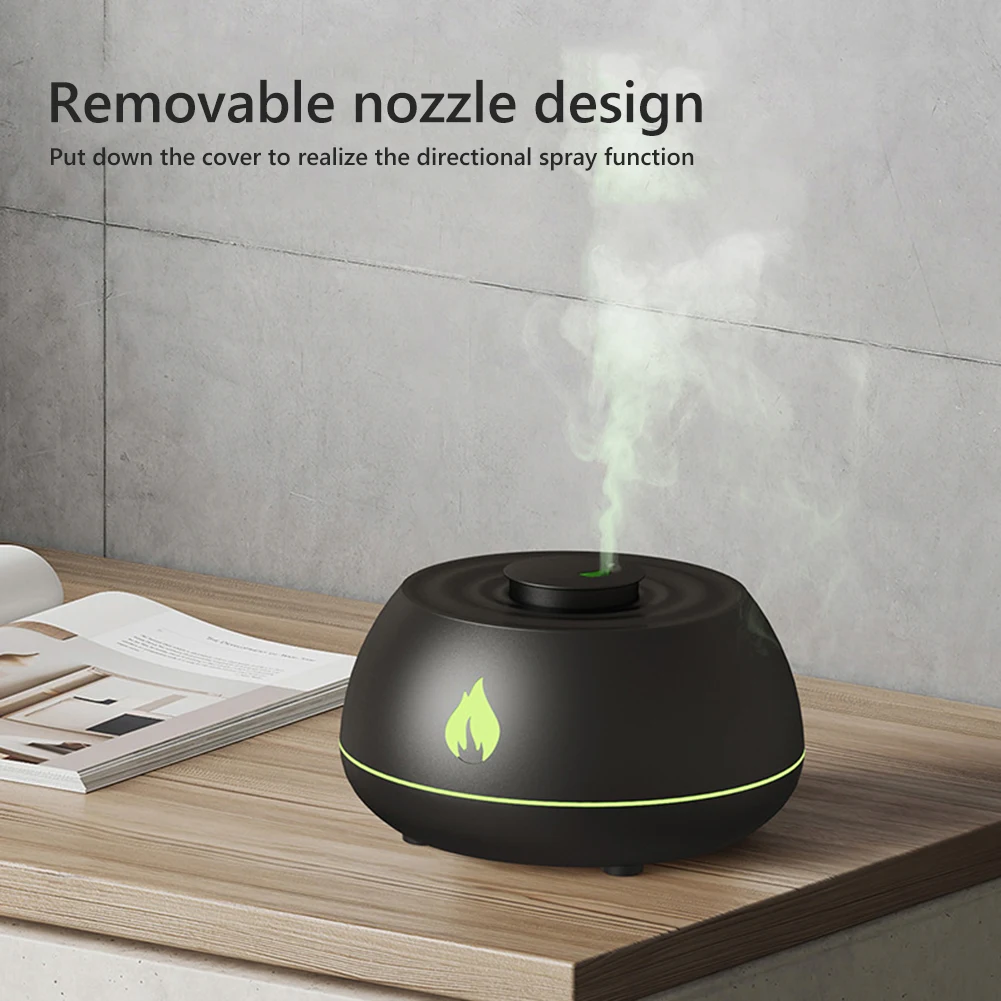 

130ml USB Aromatherapy Humidifier Simulation Colorful Flame Household Fogger Waterless Auto Power-off Protection for Home