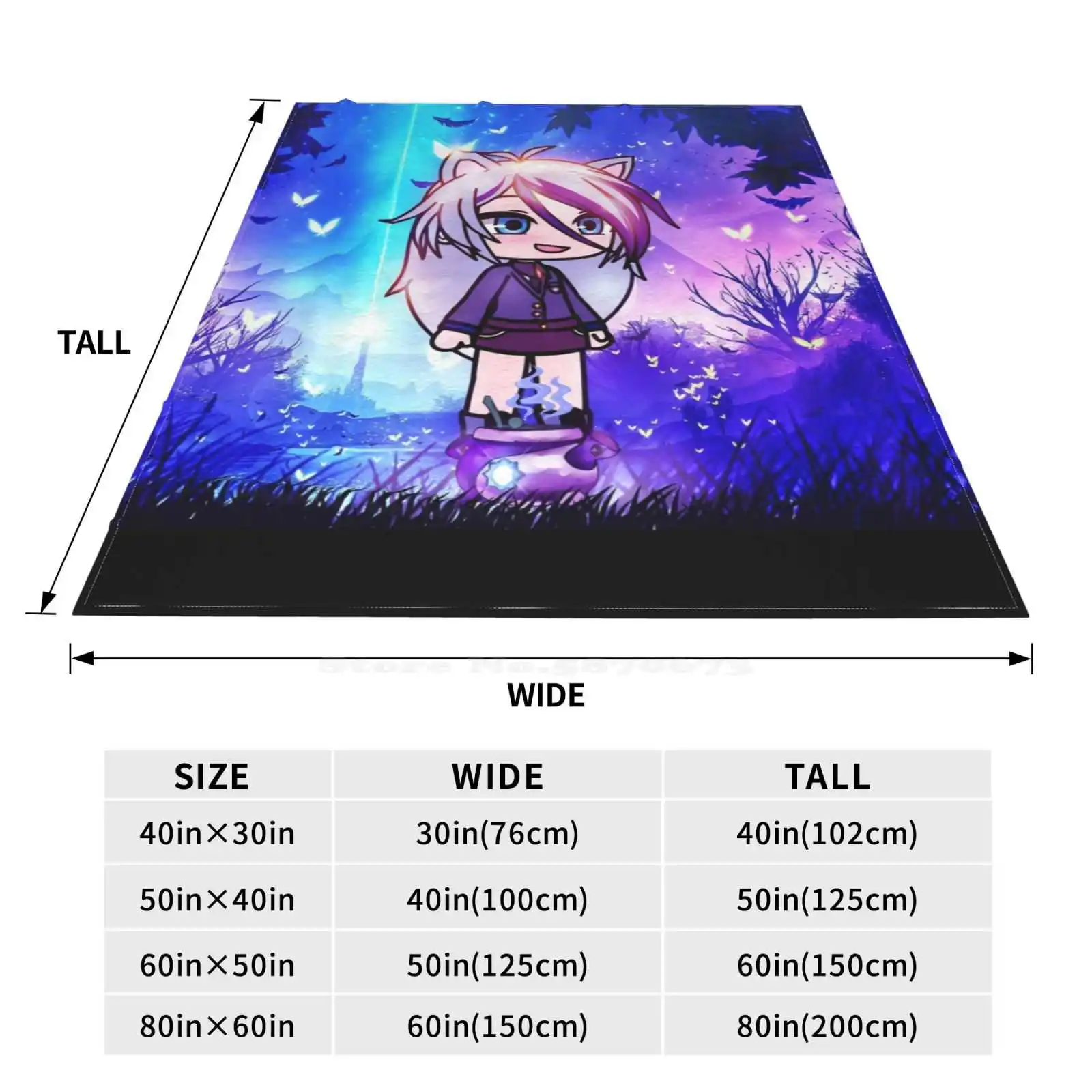 Новинка супер мягкое теплое тонкое одеяло Gacha в Волшебном лесу glife Studio Аниме Chibi