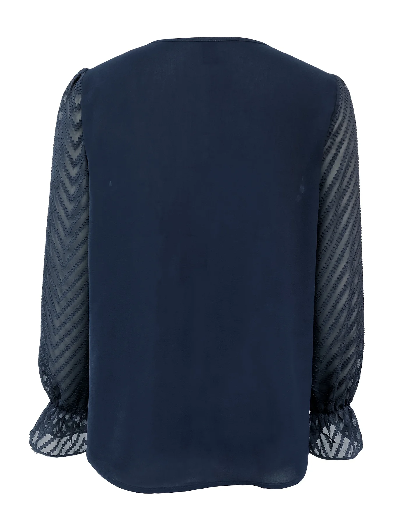 Элегантная Однотонная Женская Блузка Повседневный Топ С V-образным Вырезом И