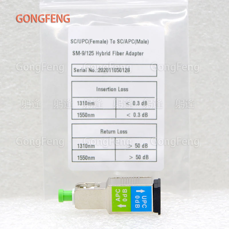 NEW Optic Fiber Attenuator Connector 0dB SC/APC Female-SC/UPC Male SM-9/125 Fiber Optic Adapter Flange Coupler Free Shipping