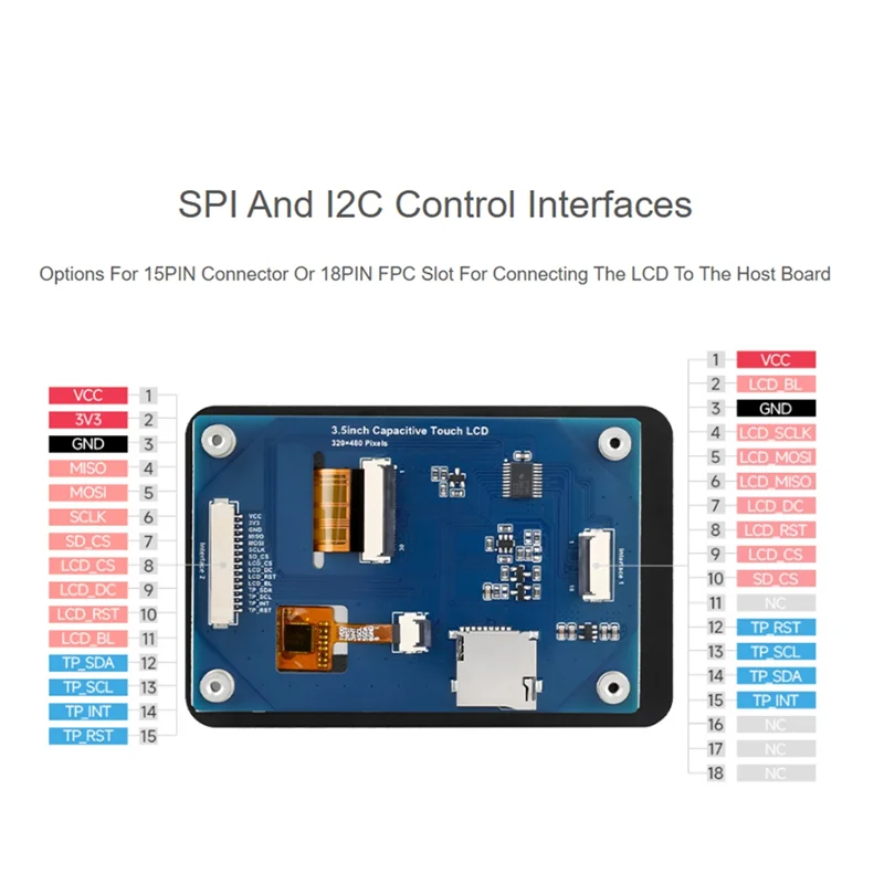 Фото Превосходный ESP32 3,5-дюймовый емкостный сенсорный ЖК-дисплей ST7796 подходит для Arduino/Rasburbal Pi/PICO №4