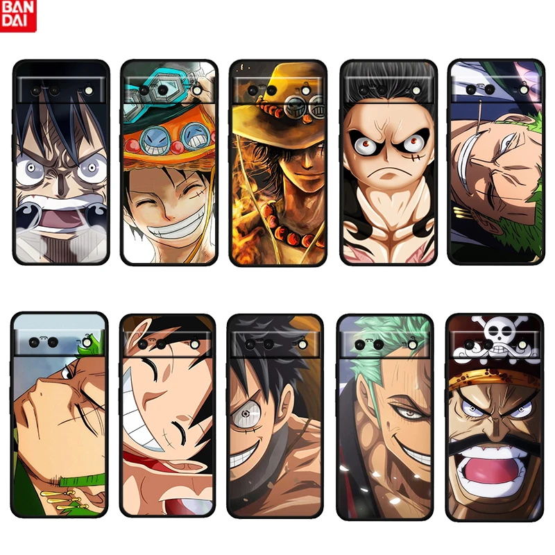 

Anime ONE PIECE Boys Shockproof Cover For Google Pixel 6 6A 5 4 5A 4A XL Pro 5G TPU Soft Silicone Black Phone Case Fundas Coque