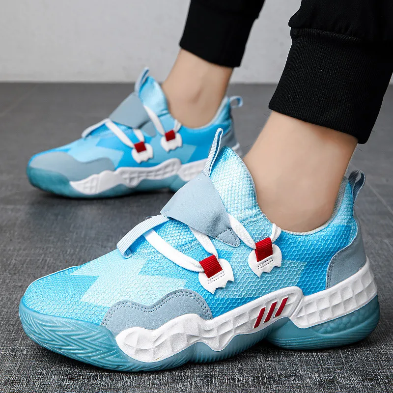 Fashion Mesh Breathable Men's Basketball Shoes Comfortable Non-slip Training Shoes Men Wear-resisting  Mens Casual Sports Shoes