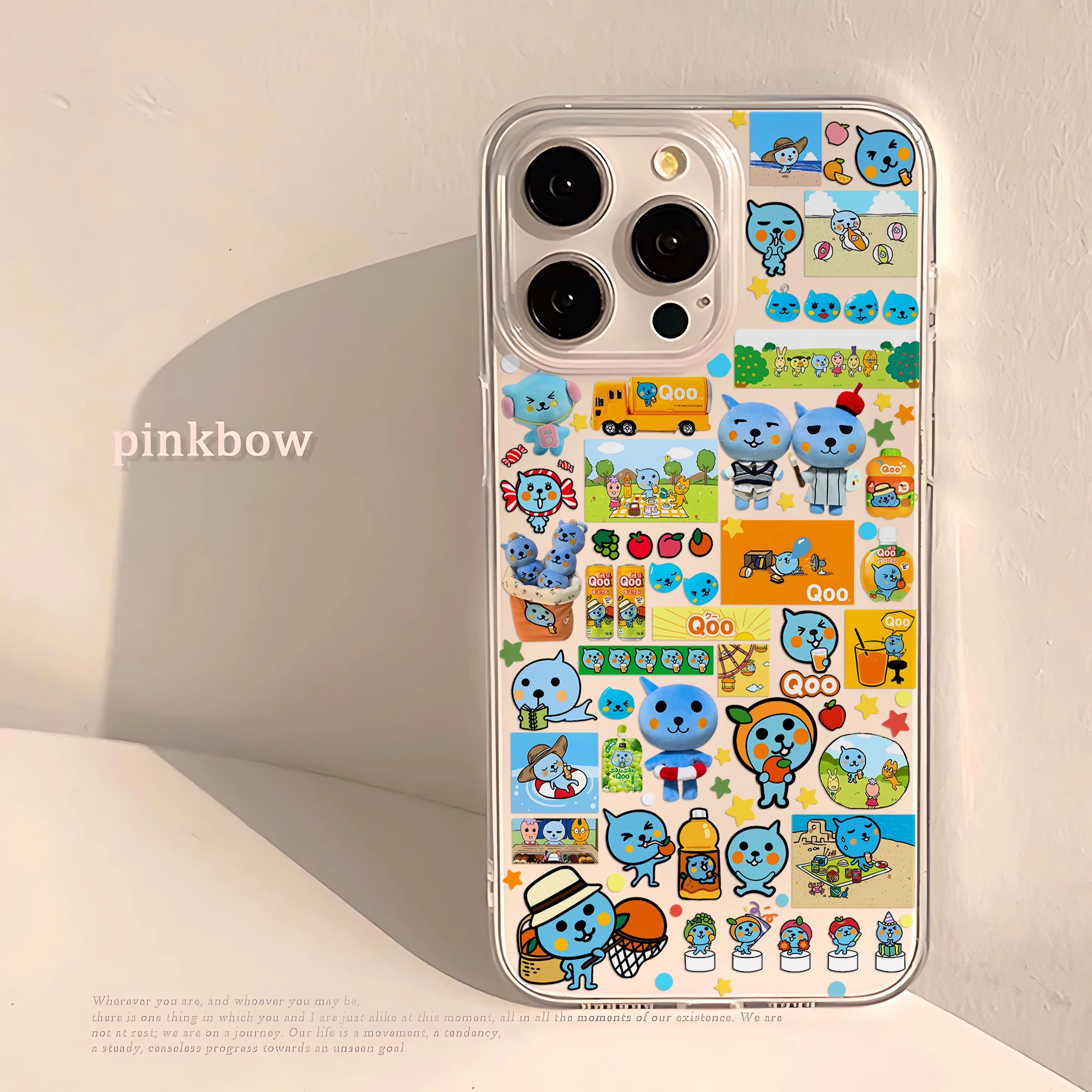 Фото Милый чехол Qoo с браслетом, новый чехол для телефона для IPhone 16 16e 15 14 13 12 11 Mini Pro Max X XR 8 Plus, прозрачная мягкая задняя крышка из ТПУ №3