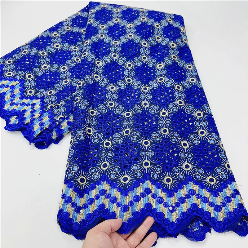 

5 yard Swiss lace fabric Lafaya heavy beaded embroidery African 100% cotton fabrics Swiss voile lace popular Dubai style 9L06111