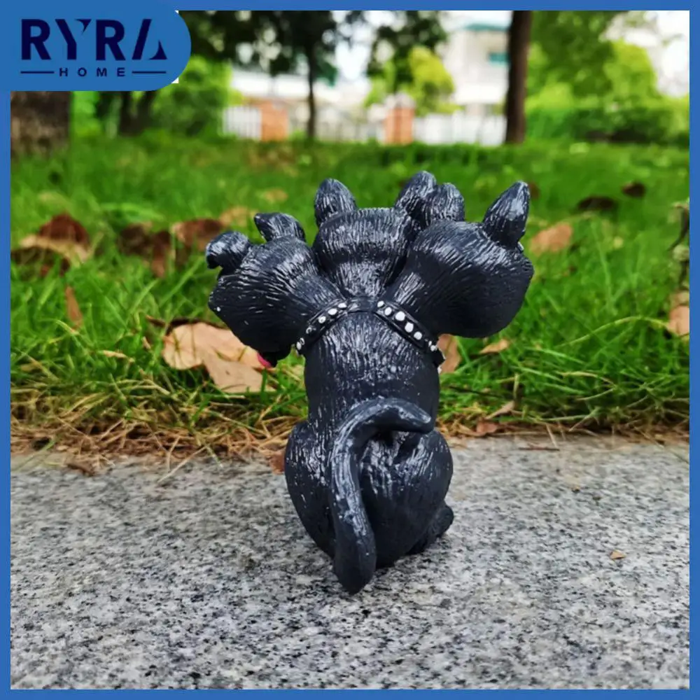 

Proper Size Design Desk Decoration Ornaments 250g Animal Figurines Fadeless Decorative Figurines Resin Crafts Durable Black