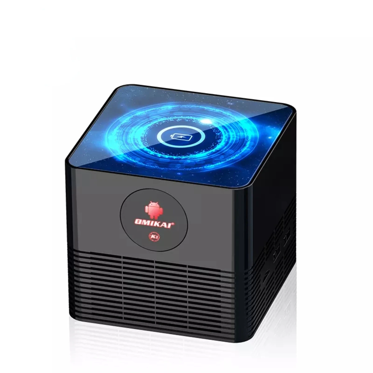 

New Generation Factory Made Seven-Colorful Backlit Breathing Lamp Omikai K1 Smart Wireless Charging Tv Box