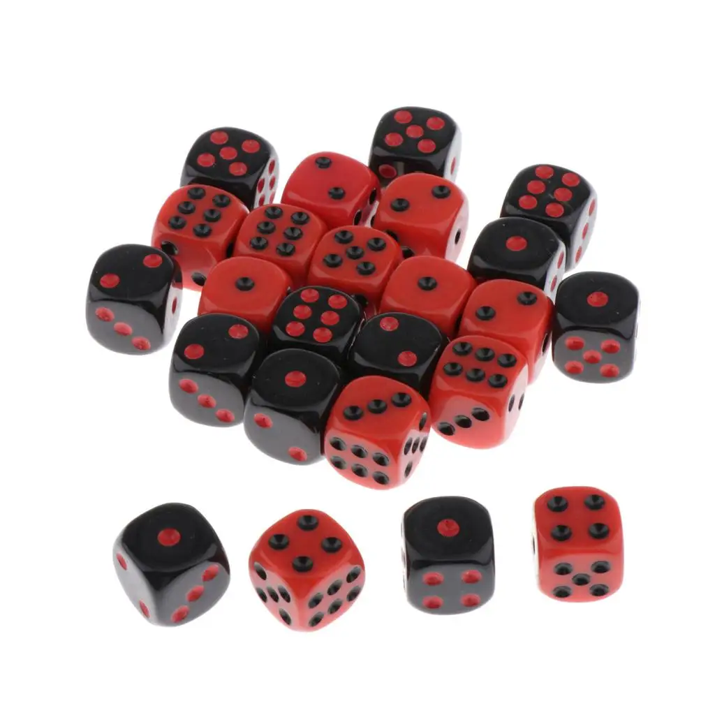 

24Pcs Dice Set Colored Dice 6-sided Point Dice for And
