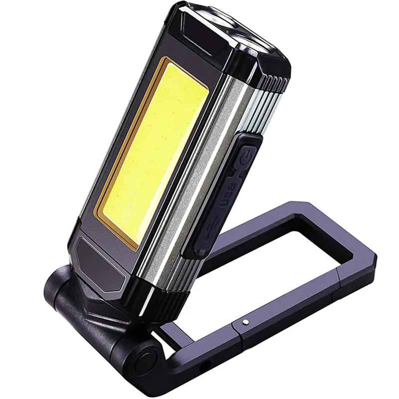 Высокомощный перезаряжаемый светодиодный фонарик работа освещение для кемпинга