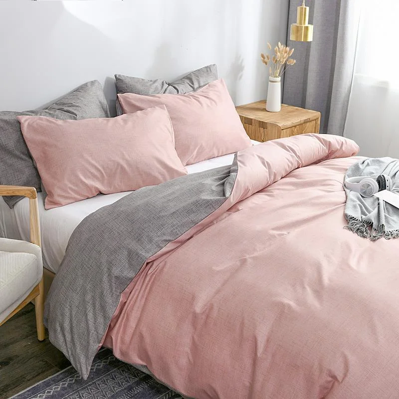 

Home Comforter Bedding 3pcs Duvet Cover Set 100% Microfiber Sanding AB side different design 220x240 135x200 decor Textiles