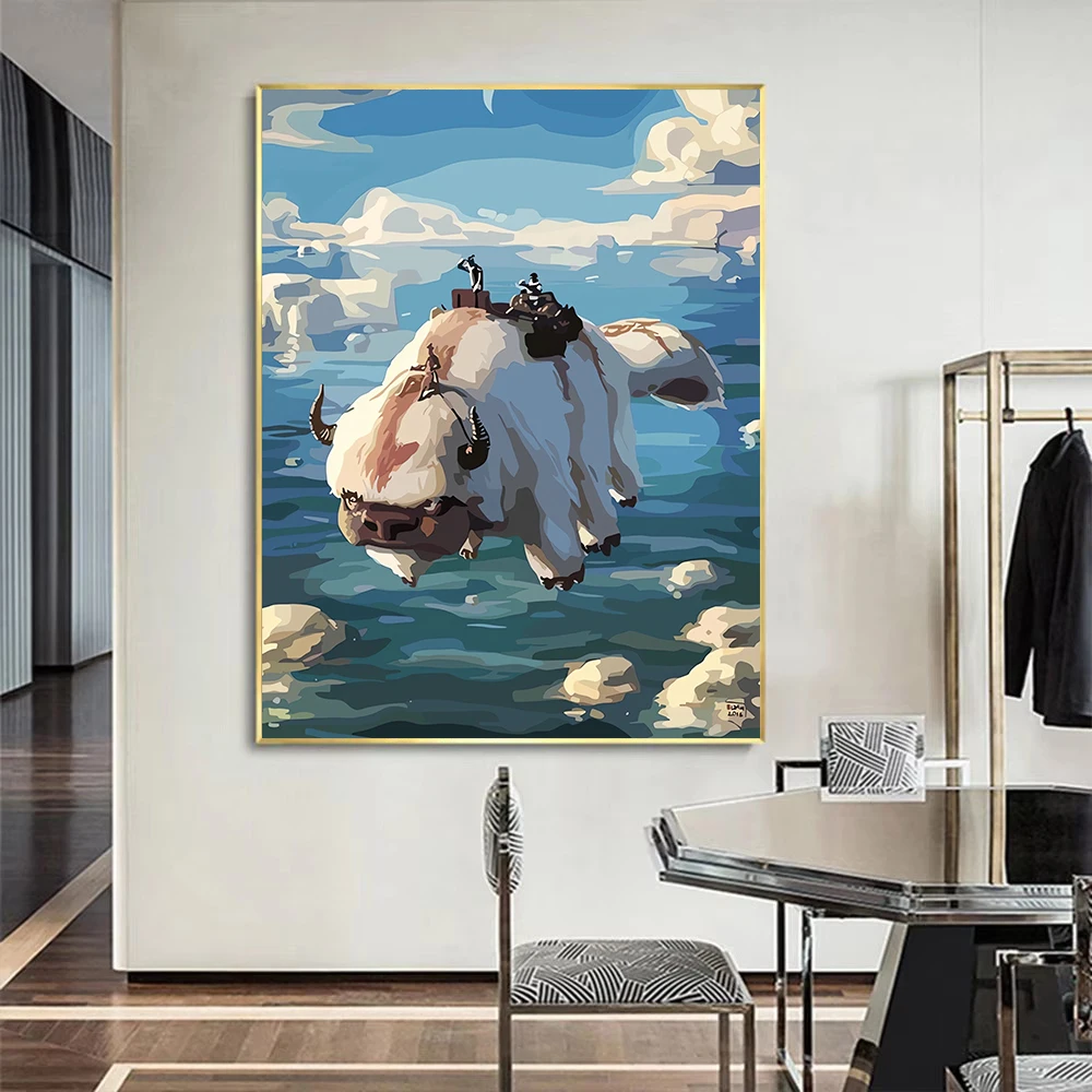 Мультфильм Аниме Аватар Последний маг воздуха Аппа Плакат Настенные