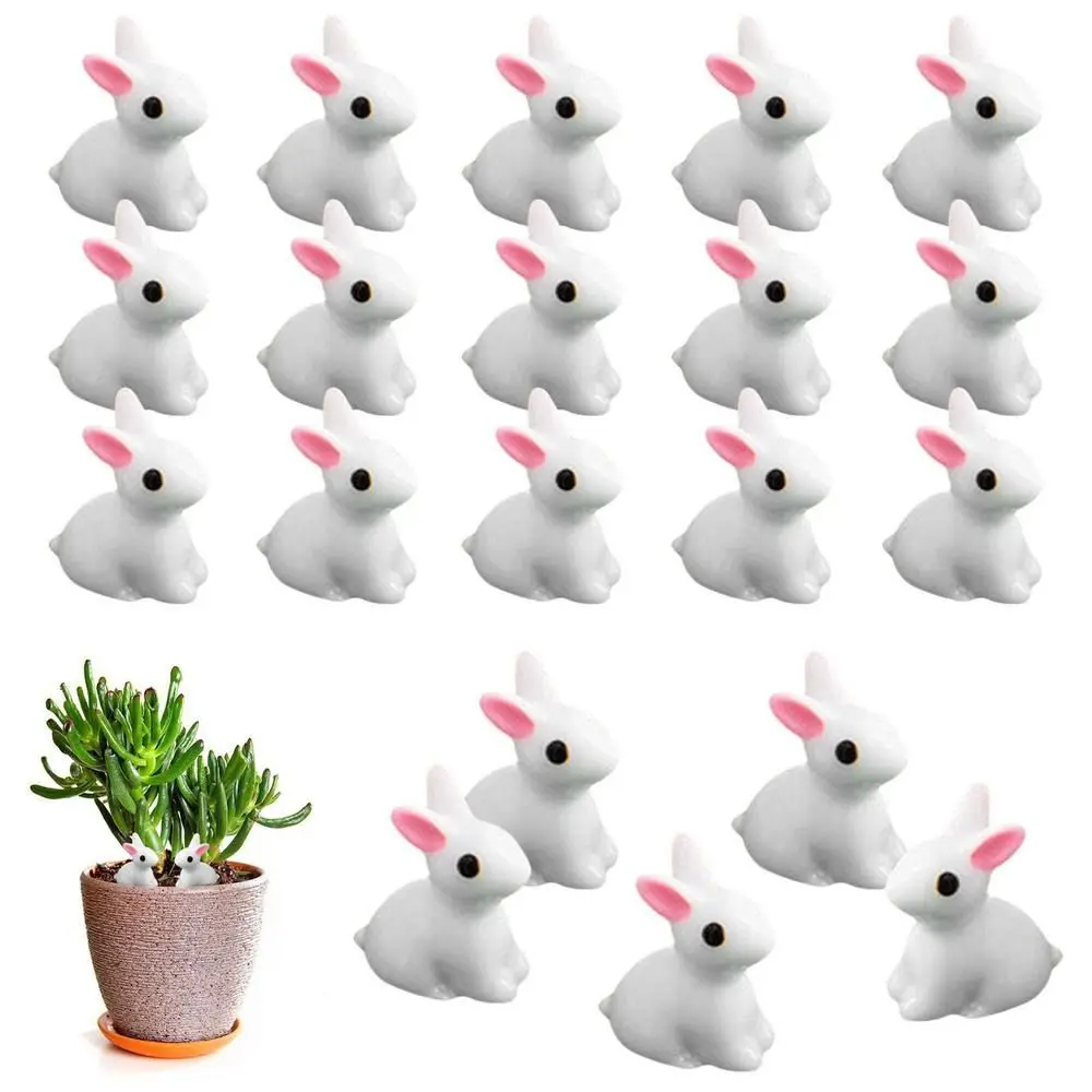 

Decor DIY Garden Ornament Kids Gifts Desk Accessories Bunny Figurines Miniature Bunny Ornament Rabbit Micro Landscape