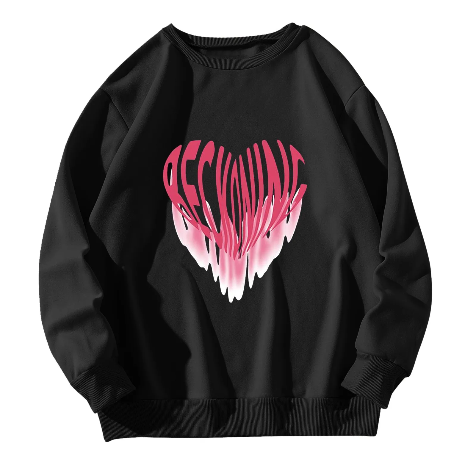 Осень-зима 2022 женские свитшоты свитшот на подкладке с принтом сердечек и букв