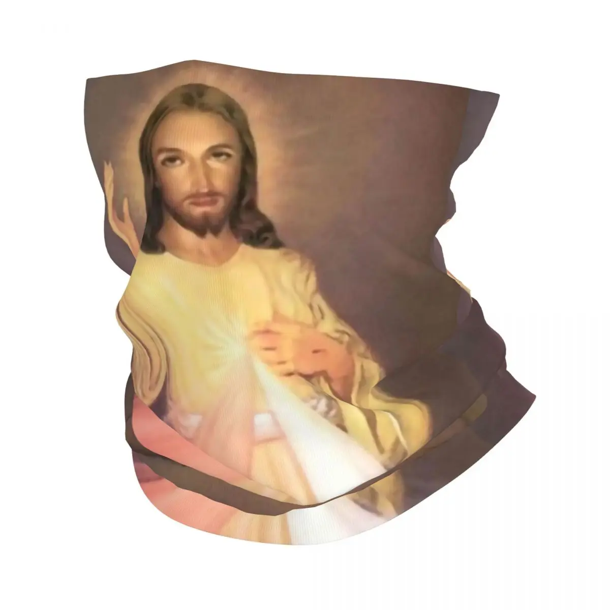 

Divine Mercy Bandana Winter Neck Warmer Men Windproof Wrap Face Scarf for Hiking Jesus Gaiter Headband