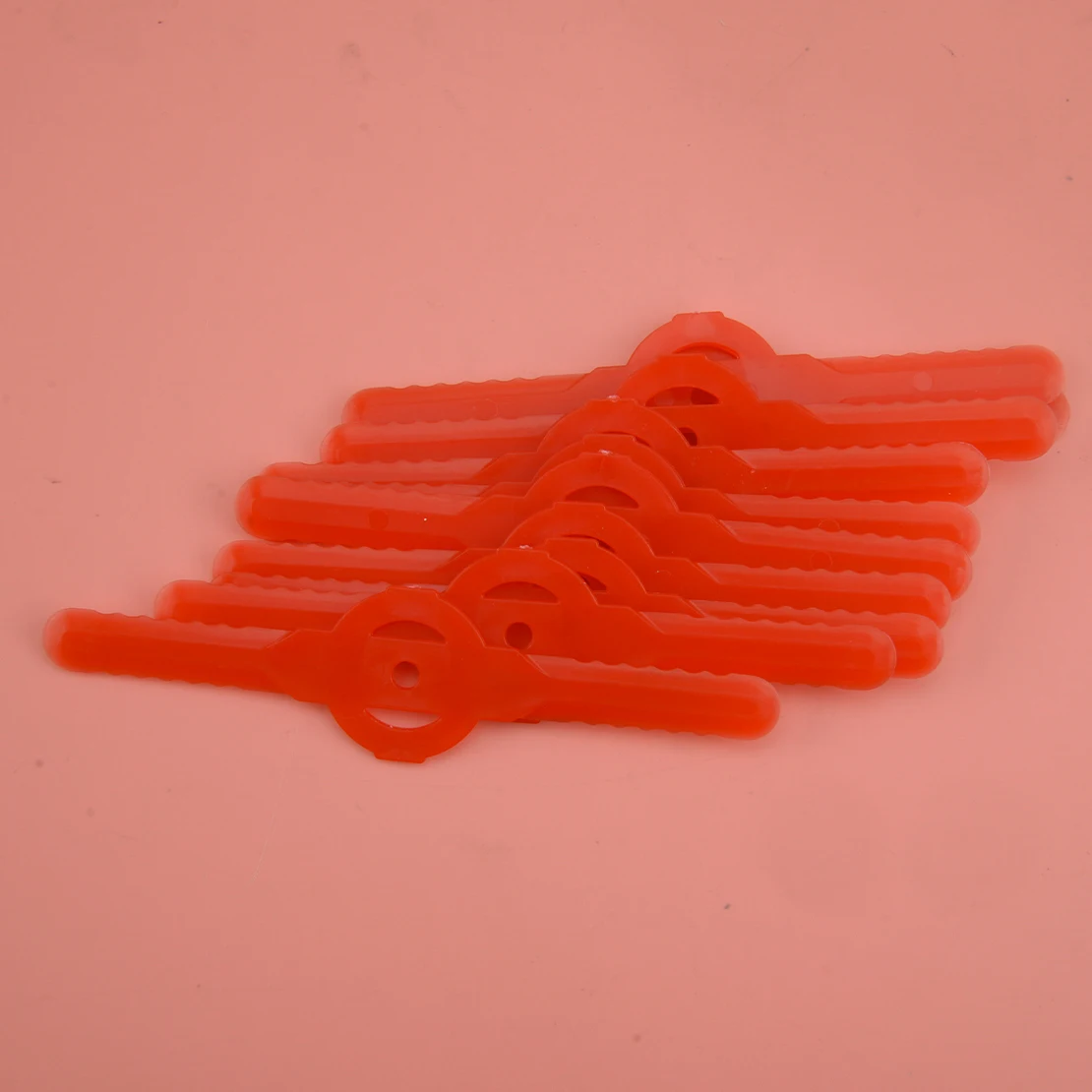 

LETAOSK 10Pcs Red Plastic Blade Knife for Cordless Grass Trimmer Cutter Lawn Mower