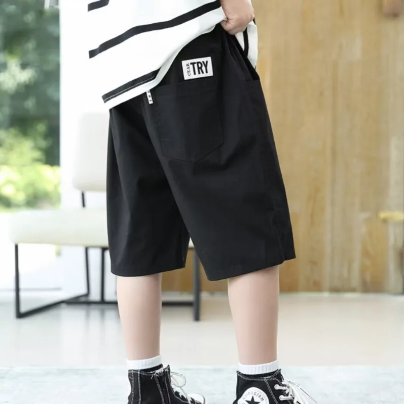 Детские шорты ленивые в стиле Харадзюку Свободные повседневные Модные капри с