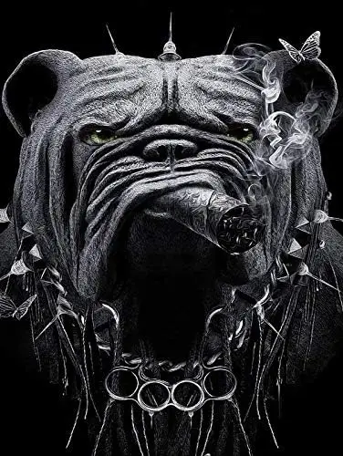 Englsh Bulldog Cgr Metl Sgn Plque Vntge Ретро Паб Br Mn Cve 12x8 nches