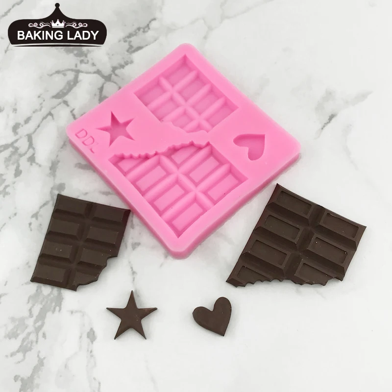 

MNYB DIY Love Waffle Silicone Mold Chocolate Chunk Fondant Cake Mold Heart Dessert Decoration Baking Supplies Gumpaste Mold